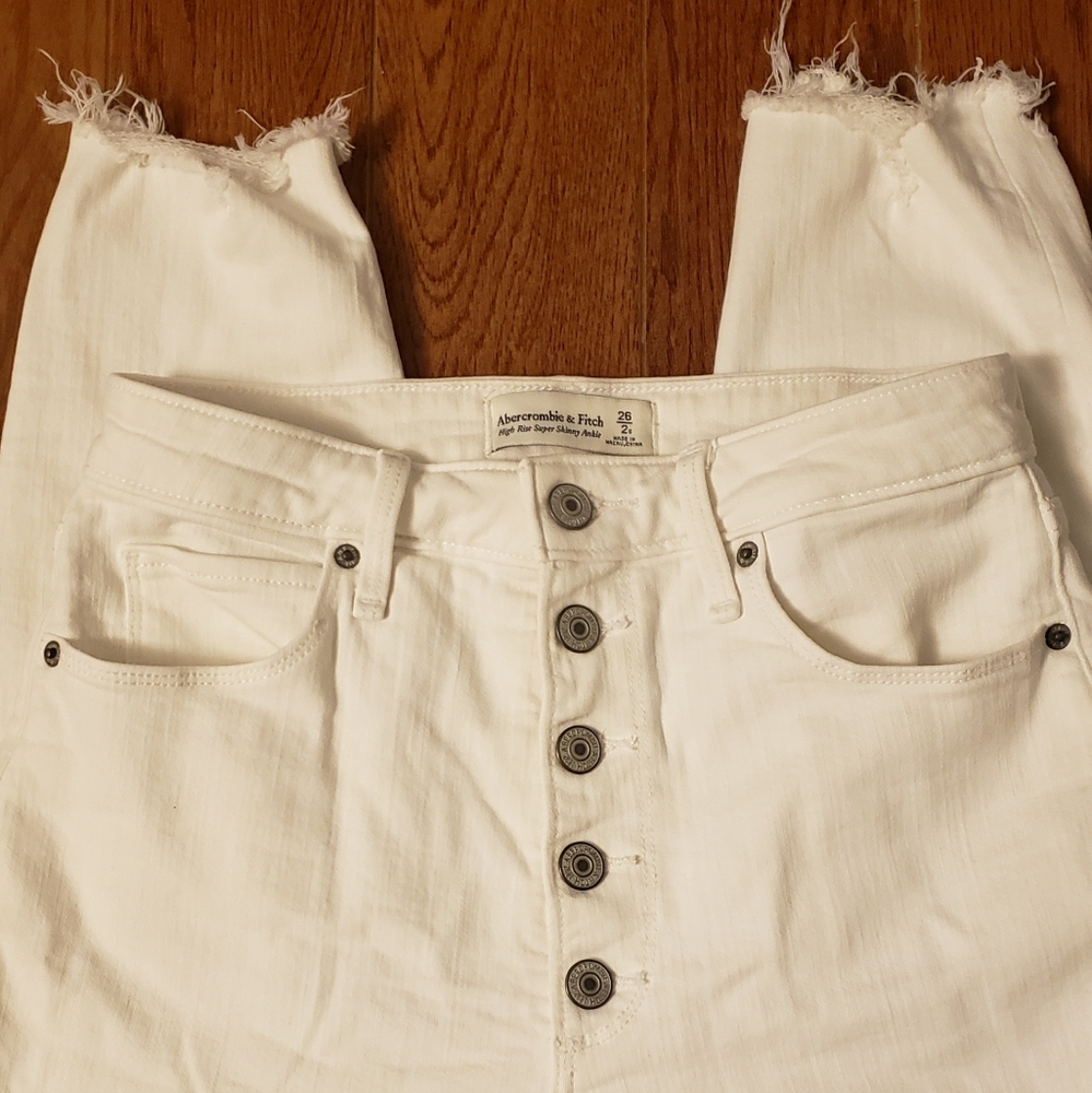 Abercrombie high rise super skinny ankle jeans